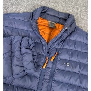 Rab Microlight Jacket Mens Large Navy Blue Recycled Down Puffer Coat QDB-16